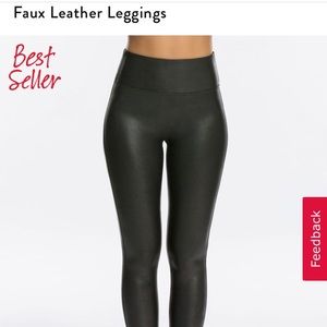 Spanx Faux Leather Leggings- Small